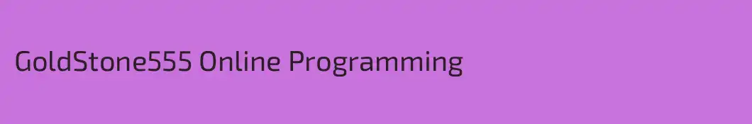 GoldStone555 Online Programming 